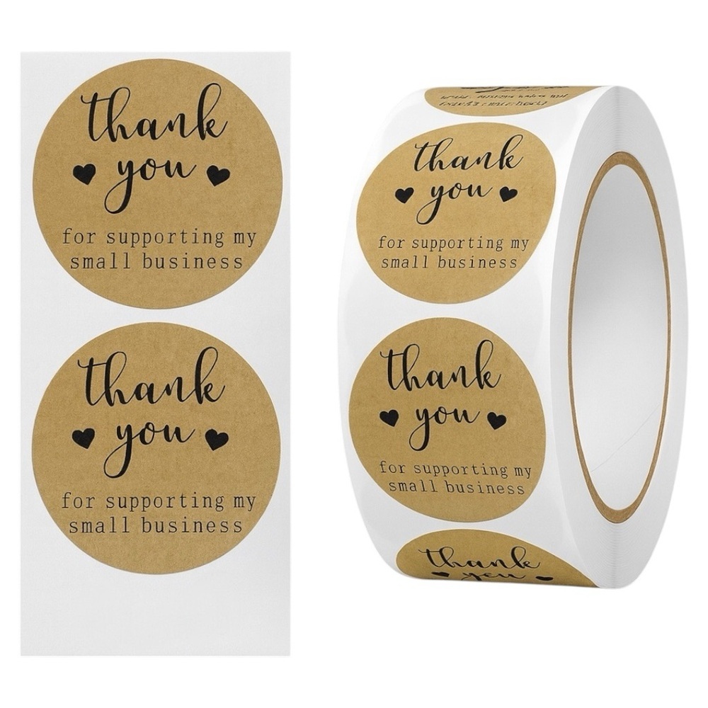 THANK YOU FOR SUPPORTING MY SMALL BUSINESS LABELS STICKERS ENVELOPE 1"